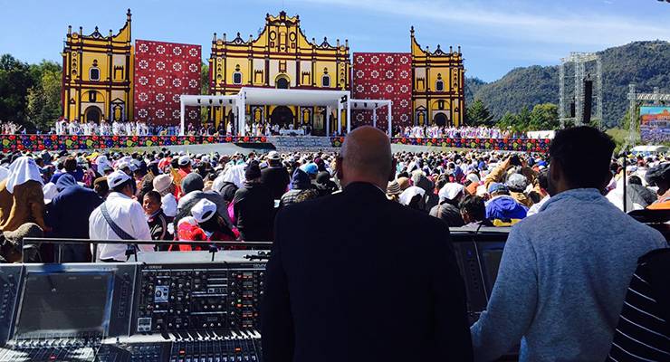RIVAGE PM10 在墨西哥——雅马哈墨西哥公司为教皇到访提供扩声